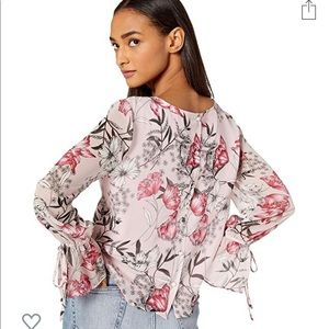 cupcakes and cashmere Terra Floral Chiffon Blouse